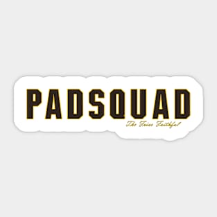 PAD SQUAD (Brown & Gold) Sticker